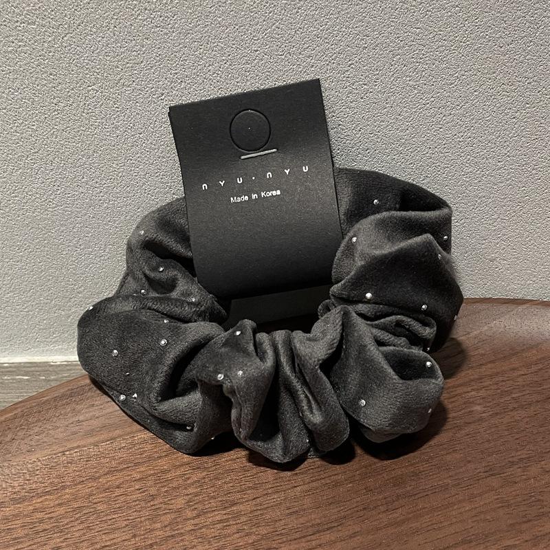 Fashion Women Girls Black Velvet Scrunchie Hair Scrunchies for Hair Elastic Hair Ties Classic Ponytail Free Shipping
