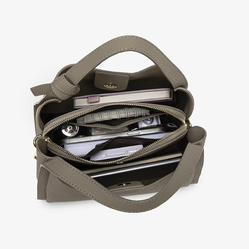 Super fire bucket bag women's 2025 autumn and winter new textured large-capacity portable shoulder messenger bag atmospheric commuter bag