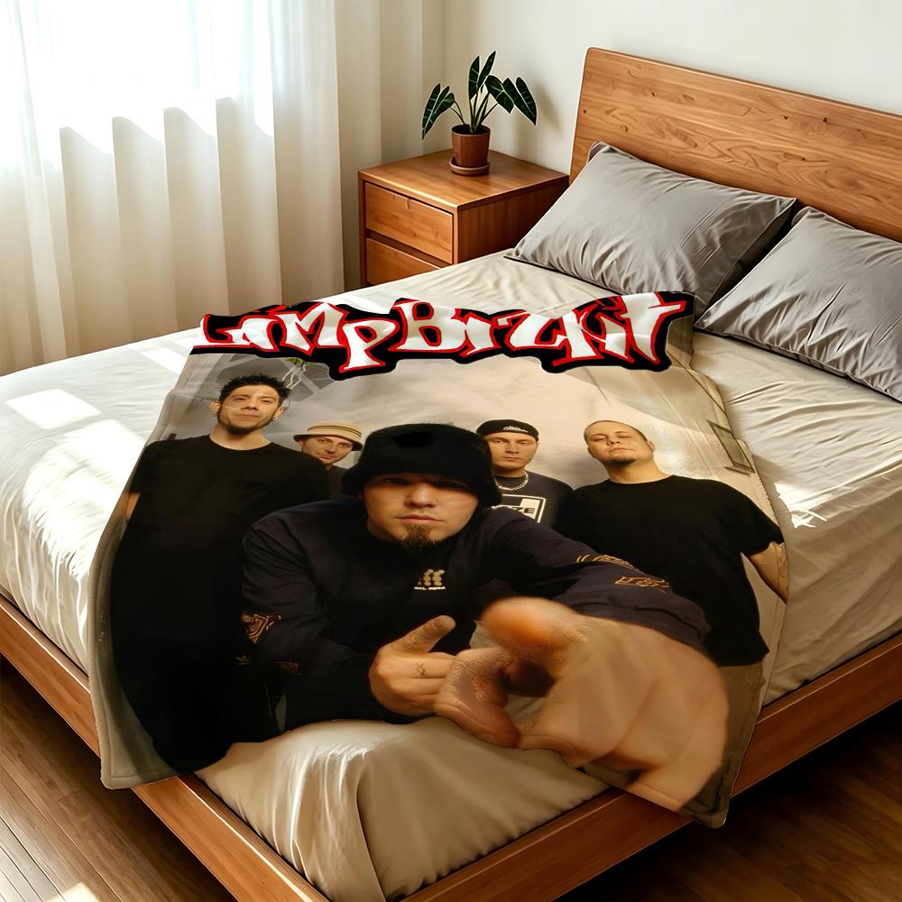 Band L-Limp B-Bizkit Throw High-Density Short Plush Blanket Soft Skin-Friendly for Sofa Nap Air-Conditioned Room