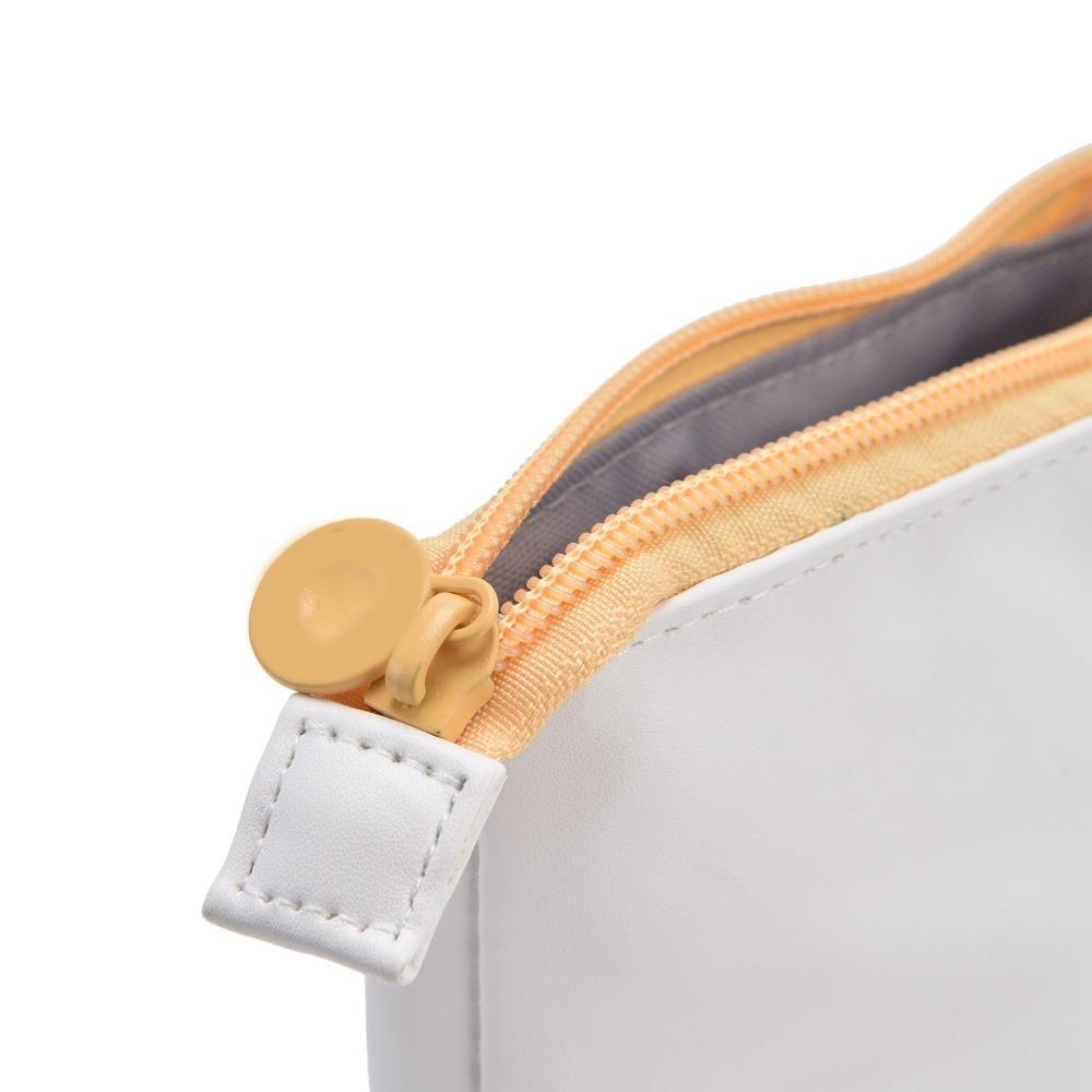 PU Corduroy Telescopic Pencil Pouch Multi-functional Storage Pouch  Daily Storage жёлтый