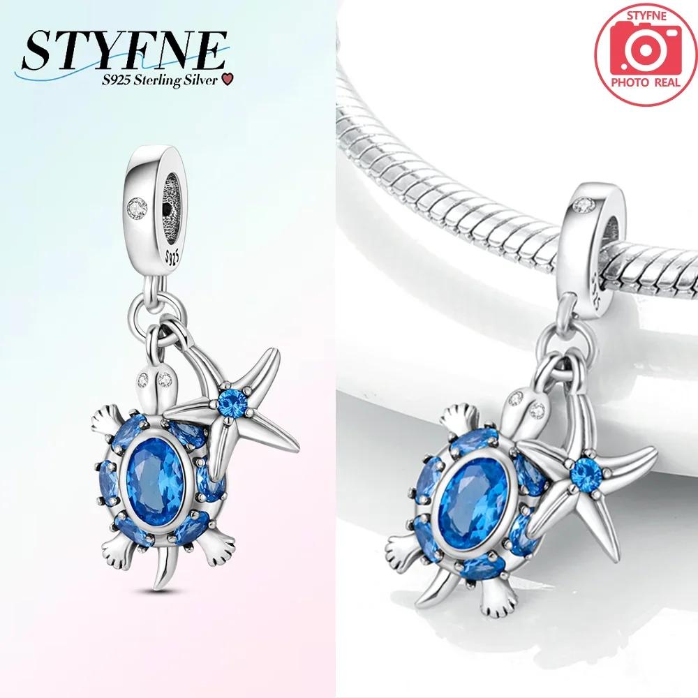 Glittering Copper Colorful Star Turtle Charm Fit Original Bracelet Women Necklace Jewelry Gift Copper Charm Beads