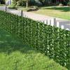 0.5x1m Dark-Colored Pothos Leaves Artificial Hedge Privacy Screen Garden Yard Faux Leaf Fence Barrier