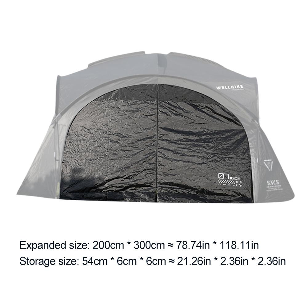 Silver Coated Sunshade Canopy UV Resistant Camping Dome Tent PU3000MM Waterproof for Outdoor Backyard BBQ