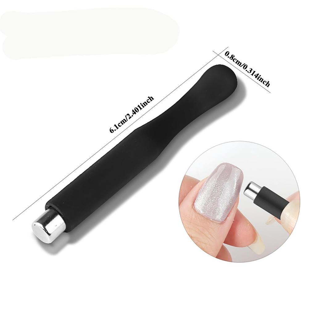 6Pcs 3D Cat Eyes Magnet Magnetic UV Gel Nail Polish Magnet Pens Set Flower Ombre Design Double Head Magnet Stick Manicure DIY