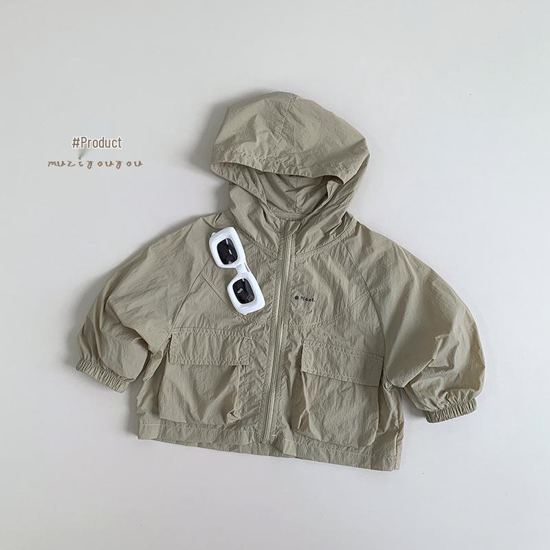 Kinder Sommer Sonnenschutzjacke - Leicht, Modisch Koreanischer Stil für Jungen und Mädchen, Baby Oberbekleidung, Klimaanlagen-Cardigan.
