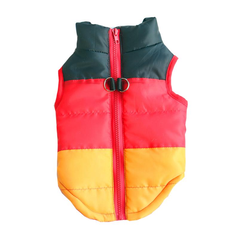 3-color Stitching Dog Cat Jacket Winter Warm Pet Clothes for Small Dogs Puppy York Terrier Spitz Waistcoat Mascotas Clothing
