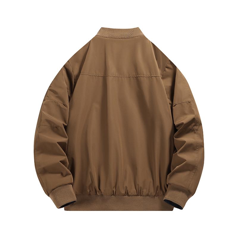 Men's Solid Color Fashionable Casual Padded Cotton Jacket Thick Warm Outerwear for Autumn Winter Foreign Trade