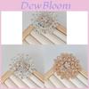 Flower Jewelry Pin With Cubic Zirconia For Elegant Bridal And Formal Wear
