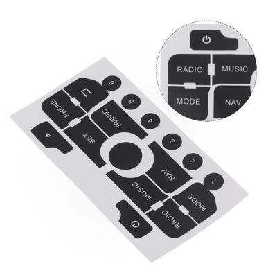 Set Of Stickers Repair Buttons Nav Radio Reflected Light Repair Buttons Abscission Stickers Black For Nav Radio