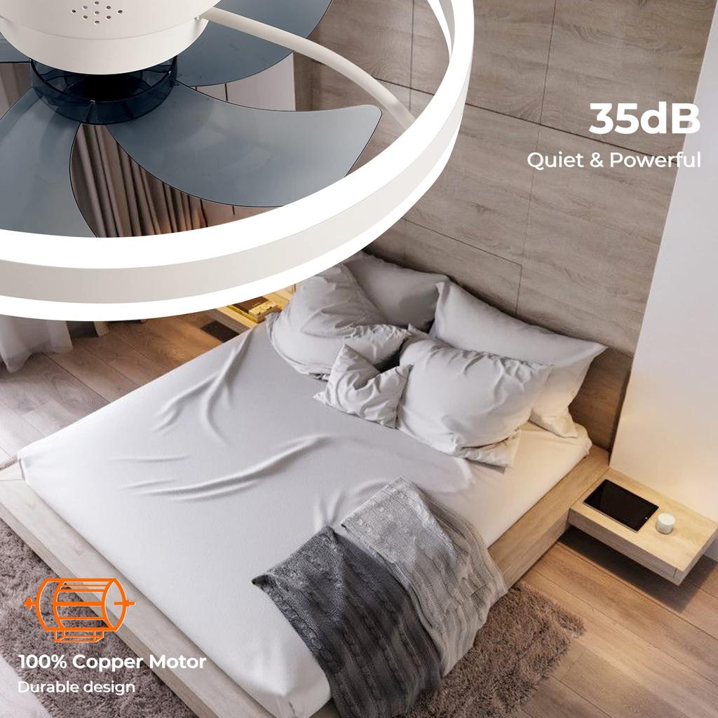 Ceiling Fan Light Modern Double Layer LED with remote control and APP ceiling led lighting fan Bedroom Living Room Dining Room