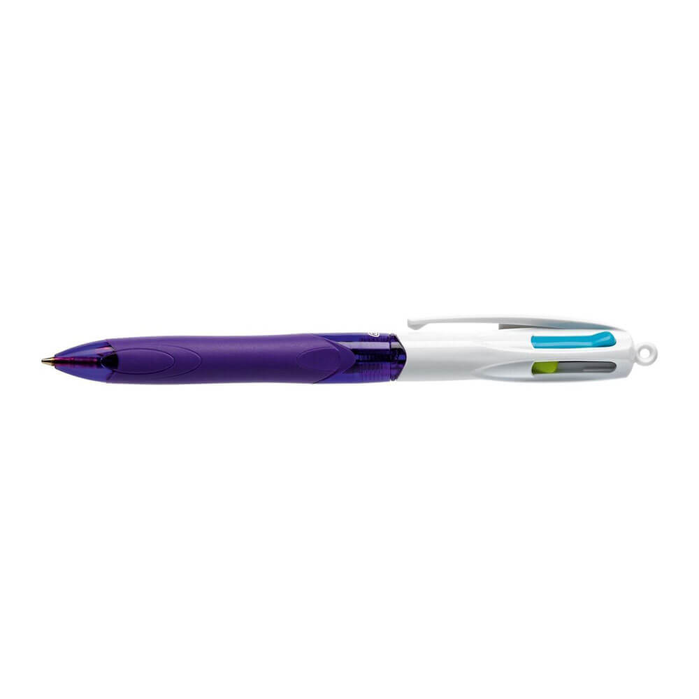 Bic 4 Farben Grip Fashion Ausziehbarer Kugelschreiber (Schachtel mit 10 Stück)