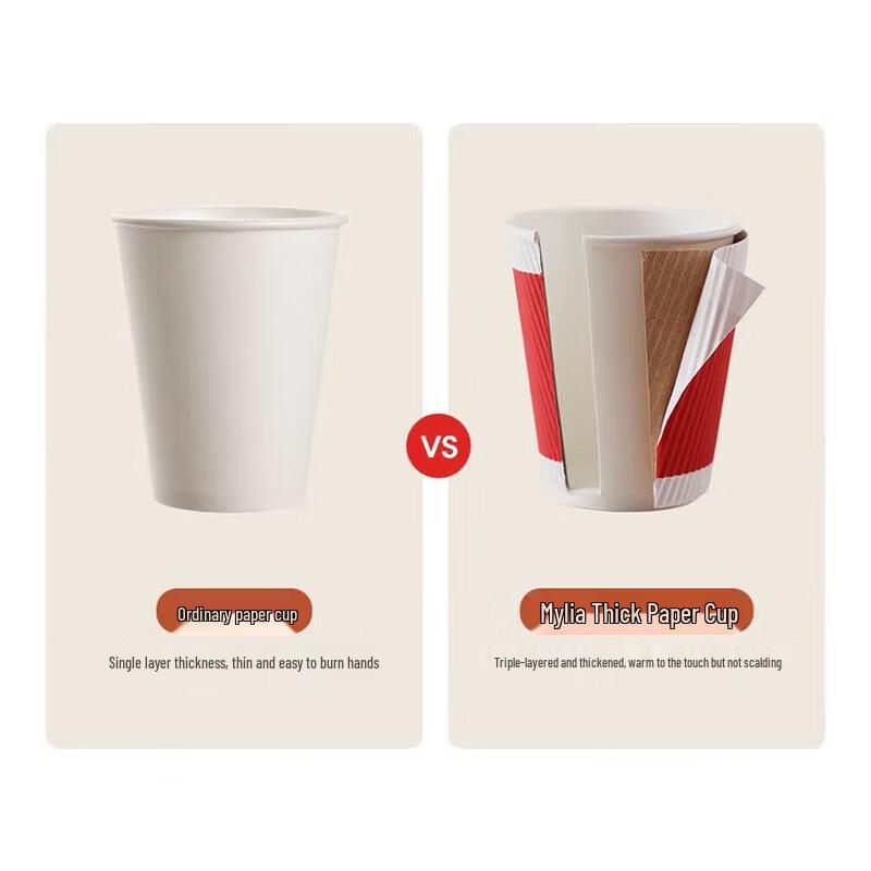 MARYYA Disposable Thermal-Insulated Paper Cups (650mL)