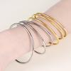 55-68mm Mariasz Minimalist Stainless Steel Bracelet For Women Round Elegant Gold Bangle Accessories Popular Jewelry