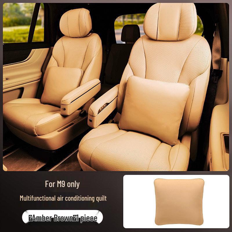 Dual-Use AITO M9 Car Cushion & Blanket with High-Grade Lumbar Support