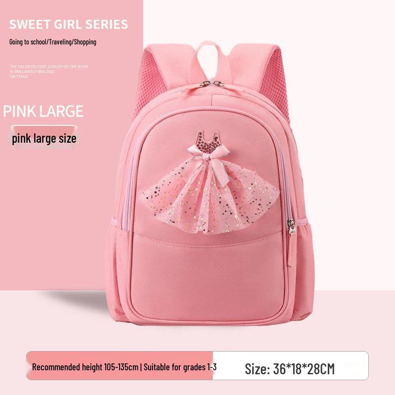 Girls' Princess Dress Style Backpack for Ages 3-6 Kindergarten - Fresh & Cute Design