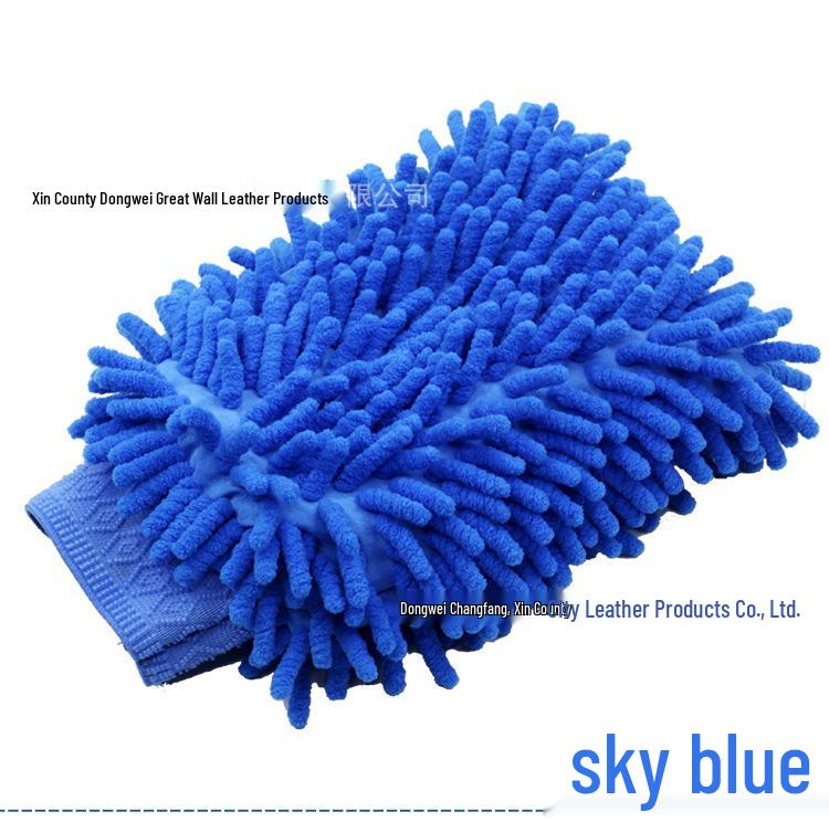 Dual-Sided Chenille Coral Fleece Car Wash Gloves