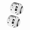 2pcs CNC Aluminum Motorcycle Front Axle Skull Nut Bolt Cover Cap (Plating)