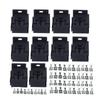 10Pcs Mini Relay Connector Sockets Easy Installation 5 Pin Auto Accessories Complete Set Sturdy