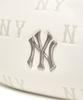 Mlb Classic Monogram Embossed Hobo Bag Ny (Cream)