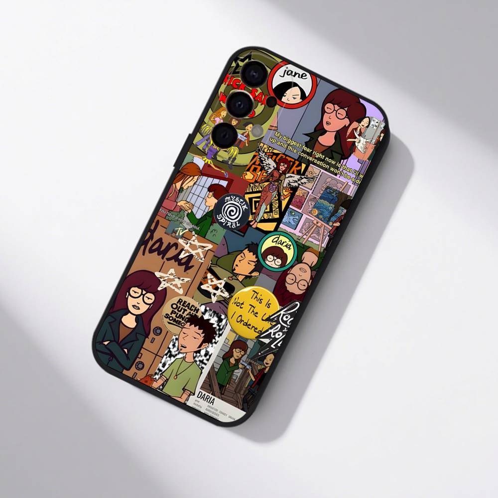 Daria Cool Girl Fashion Phone Case For Samsung S25,S24,S21,S22,S23,S30,Ultra,S20,Plus,Fe,Lite,5G Black Cover