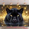 1Pcs Black Panther Reflection In Decoration Background Winter Backdrop Decorations For Photo Studio Photo Booth Christams Party
