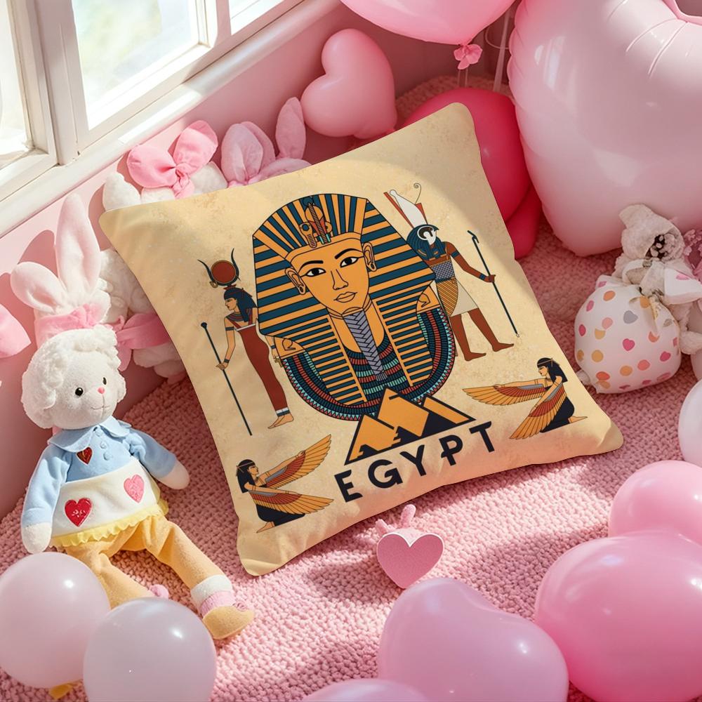 Ancient Egypt Anubis Pillow Case Soft Plush Fabric DoubleSided Printed Cushion Cover Warm Winter Sofa Pillow Case