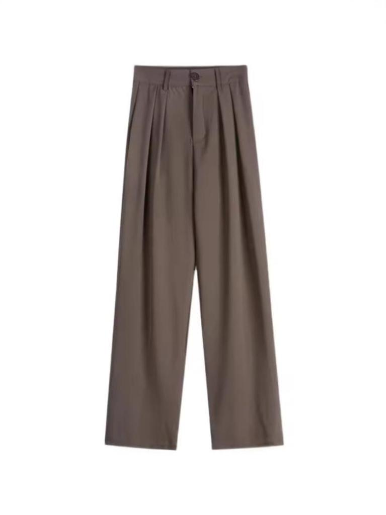 Women's 2024 High Waist Casual Straight Leg Suit Pants