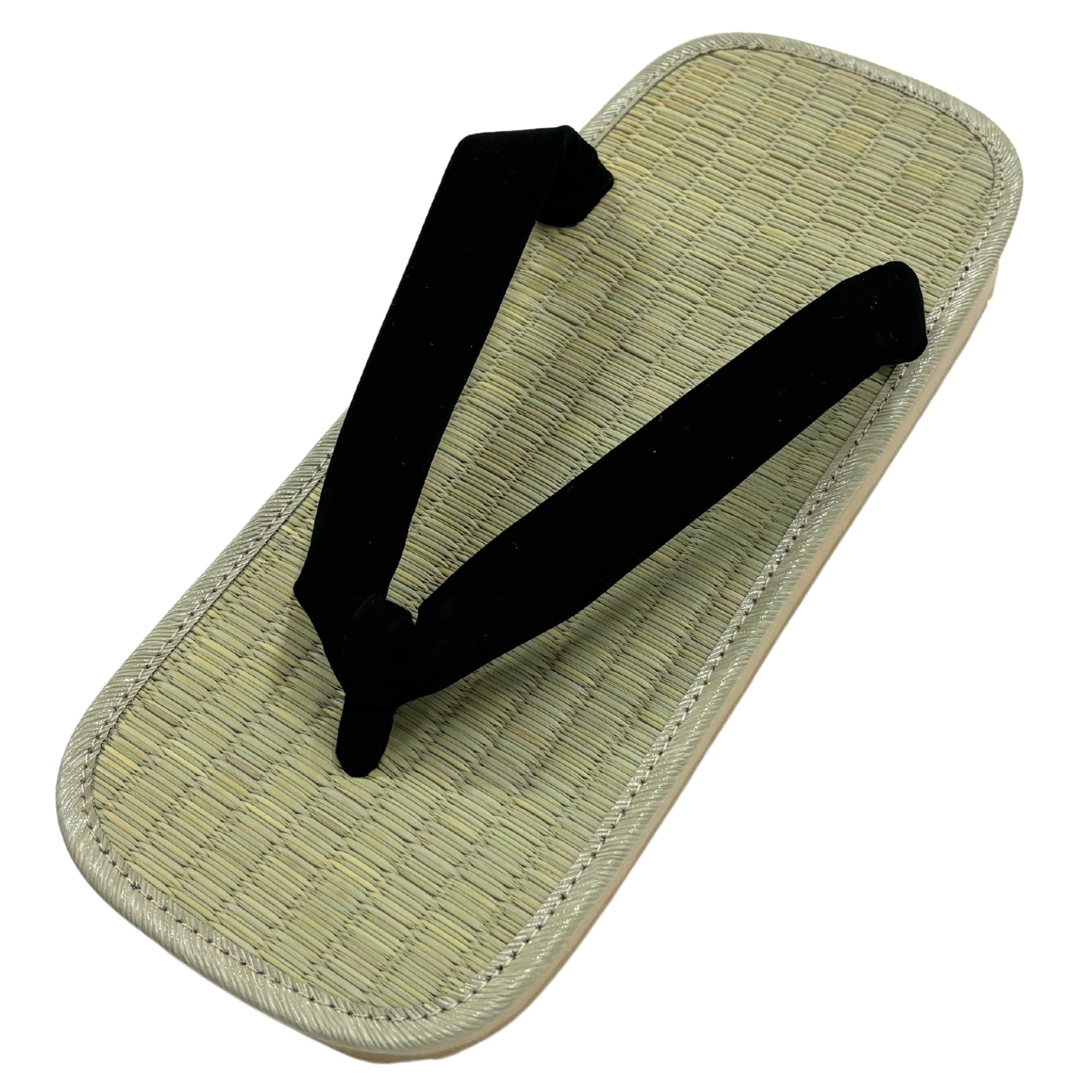 

Мужские сандалии гета Edoten с подошвой из травы игуса и губки, черные ремешки, размер 4L (3X-Large)