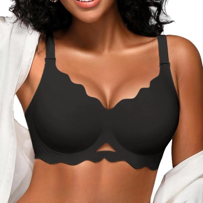 Plus Size Thin Seamless Wireless Jelly Cup Bra for Women Breathable Invisible Intimates for Large Bust S