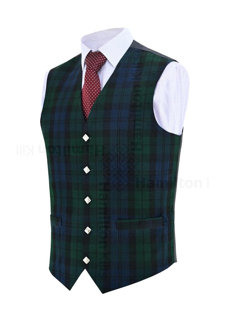 Schottische Tartanweste mit Distelknöpfen Traditionelles Highland-Westenkleid Party-Hochzeitskleidung