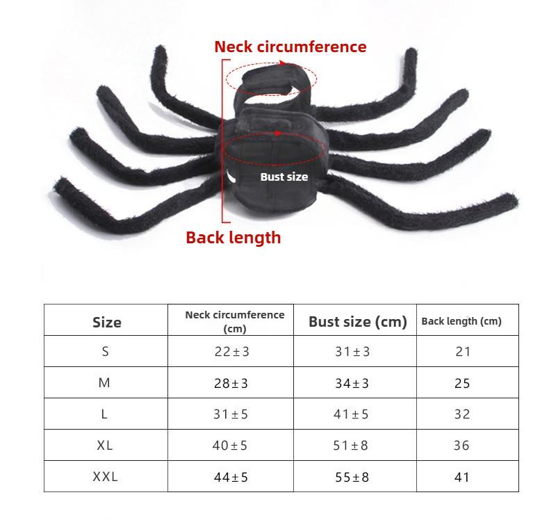 Dogs Creative Festival Transformation Puppy Cosplay Costume Halloween Pet Costume Spider Chest Back Design for Cats Small Medium