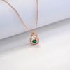 S925 Silver-Cultivated Emerald 2026 New Cross-Border Delicate Stylish Elegant Gourd Necklace Women O-shaped