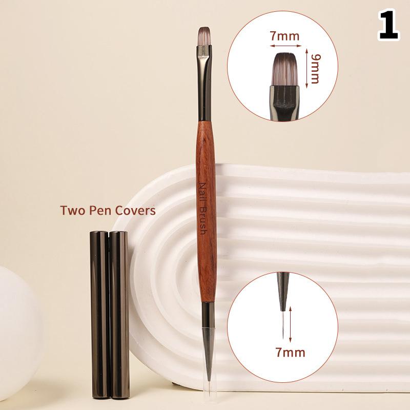 

Двусторонняя кисть для рисования лайнером 7/12/13 мм для нейл-арта, плоская, круглая, для рисования цветов, инструменты для лепестков, клей, ручка для фототерапии