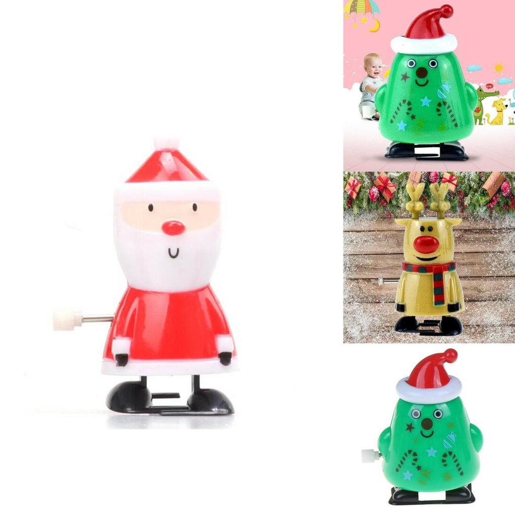 Exquisite Santa Clockwork Wind Up Toys For Kids Christmas Party Bag Stocking Fillers