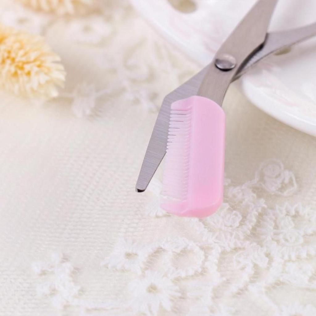 Tijeras, peine para cejas, herramienta cosmética para pestañas, recortador, pinzas para el pelo, conjunto para mujer