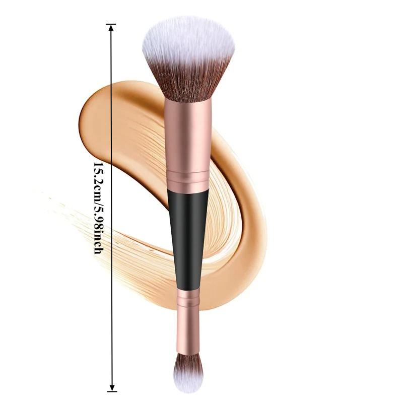 Dvouhlavý štětec na make-up 2 v 1 Štětec na tvářenku Korektor Rozjasňovač Pudrové štětce Štětec na blending Konturovací štětec Kosmetické nástroje