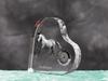 Andalusian – Crystal clock with a picture of a horse, heart-shaped shelf clock | Art-Dog