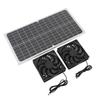 80W Double Solar Exhaust Fan with Monocrystalline Silicon Panel IPX7 Rain Proof High Speed Low Noise 6.7in Solar Ventilation Fan for Pet House
