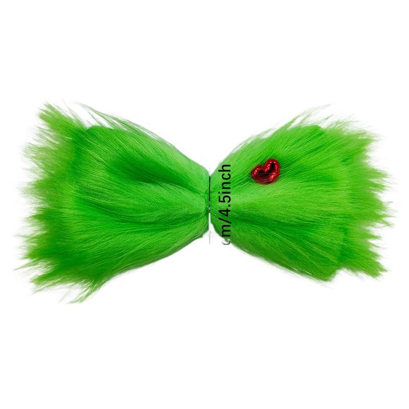 1Pc Girl Creative Headdress Green Hair Hairpin Christmas Clips