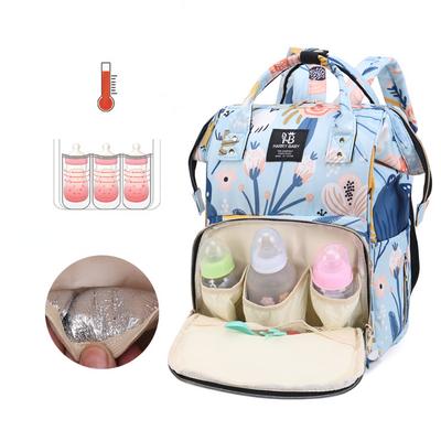 Multifunctional Mommy Bag Print Mother and Baby Backpack New Fashion Travel Casual Handbag Wet and Dry Separation Storage Bag
