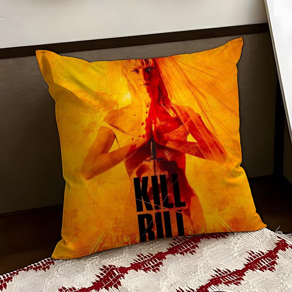 Movie KKill BBill Cushion Cover Reversible Soft Durable Pillow Cover Home  Car MultiScene Use for Daily Comfort