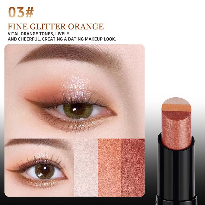 

OCHEAL Southeast Asia Triple Tone Eyeshadow Stick: Matte, Shimmer & Pearlescent Finish 3.5g
