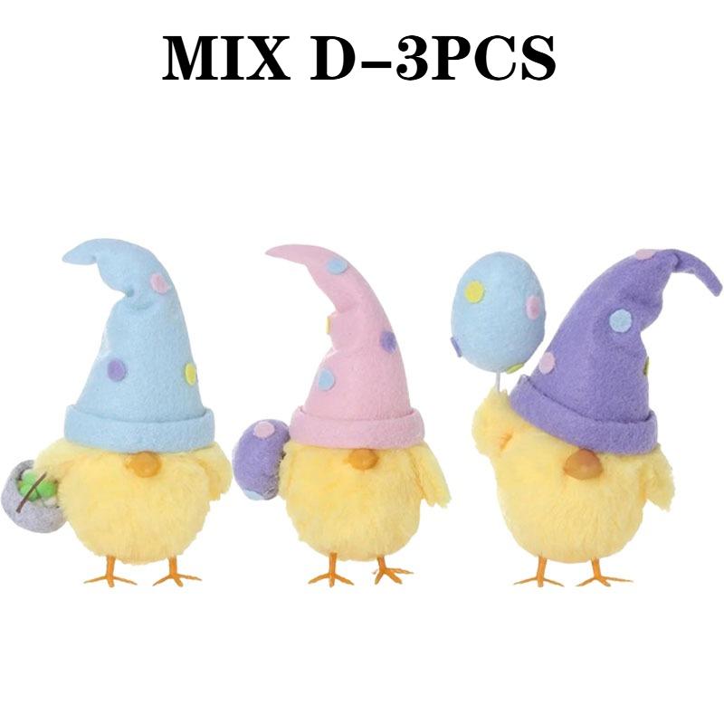 1-3PCSDIY Wool Felt Easter Chick Ornament Egg-Shaped Hanging Decoration Creative Easter Party Decor and Gift Materials for 2026