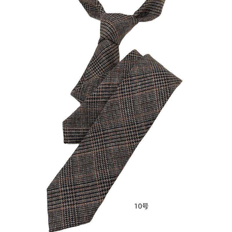 Korean version casual necktie fashion retro plaid men and women neck tie classic tie