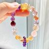 Natural Purple Ghost Powder Amethyst Gray Moonstone Black Gold Super Seven Citrine Design Bracelet Bracelet