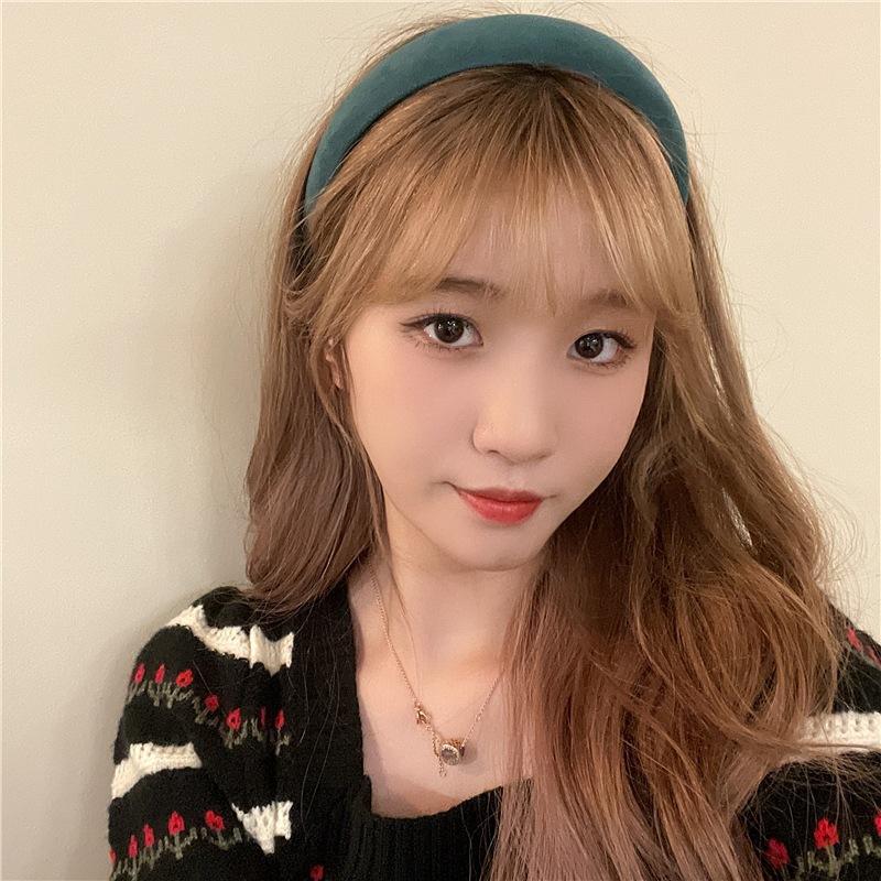 Korean Version Imported Autumn and Winter Retro Suede Face Wide Edge Pressure Hair Headband Internet Celebrity High Skull Top Out Hairpin Woman