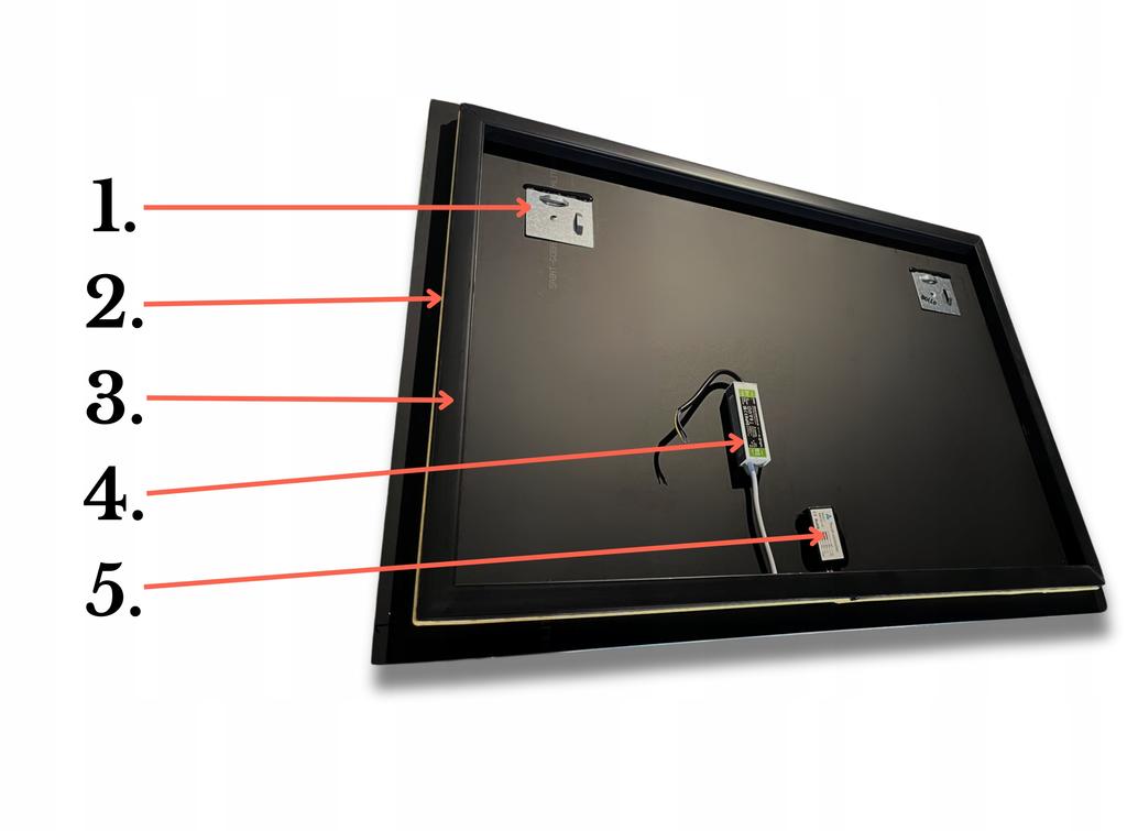Lustro Podświetlane Led 90X50 Wodoszczelność Ip65 Z Włącznikiem Dotykowym