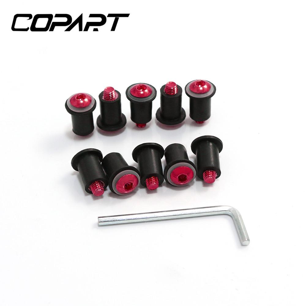 10Pcs M5X15mm Windshield Windscreen Bolts Fairing Screw Nut Fastener For Suzuki GSXR GSX-R600 750 1000 HONDA BMW KAWASAKI SUZUKI