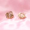 THE BLING KING Custom Name Earring Personalized Letter Stainless Steel Mini Twist Thread Earring Wome Trendy Accessories Jewelry