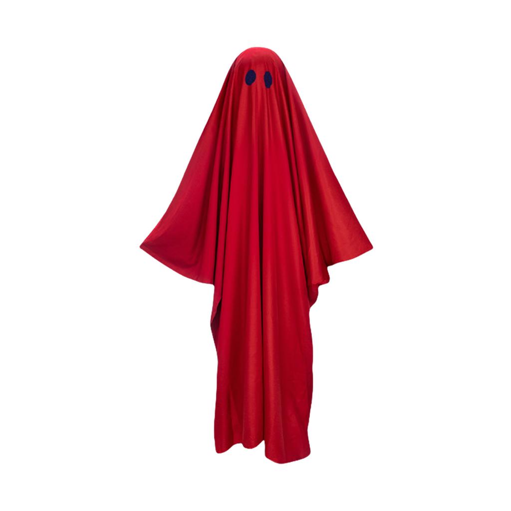 Halloween Ghost Costume Cloak For Adults Kids Adjustable Spooky Party Outfit Polyester Cotton Material